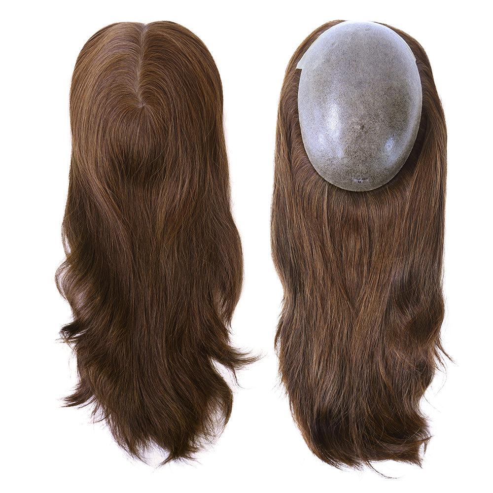 Full skin polyurethane Hair Toppers